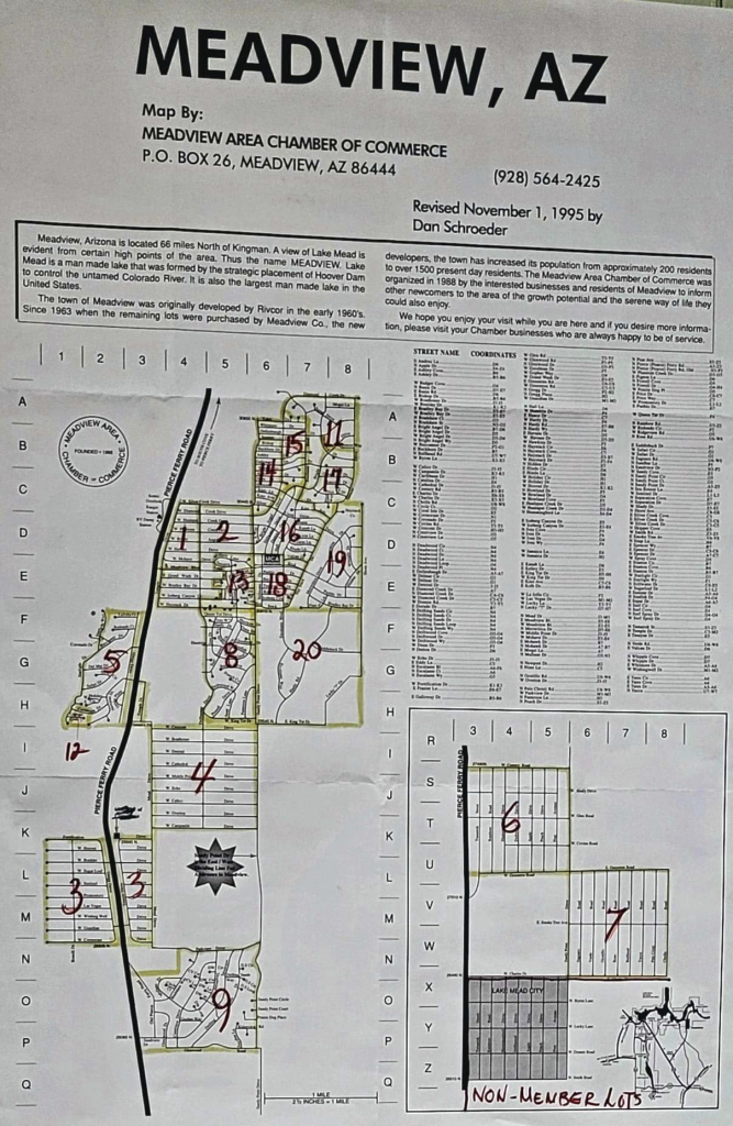 Map of Meadview Units
